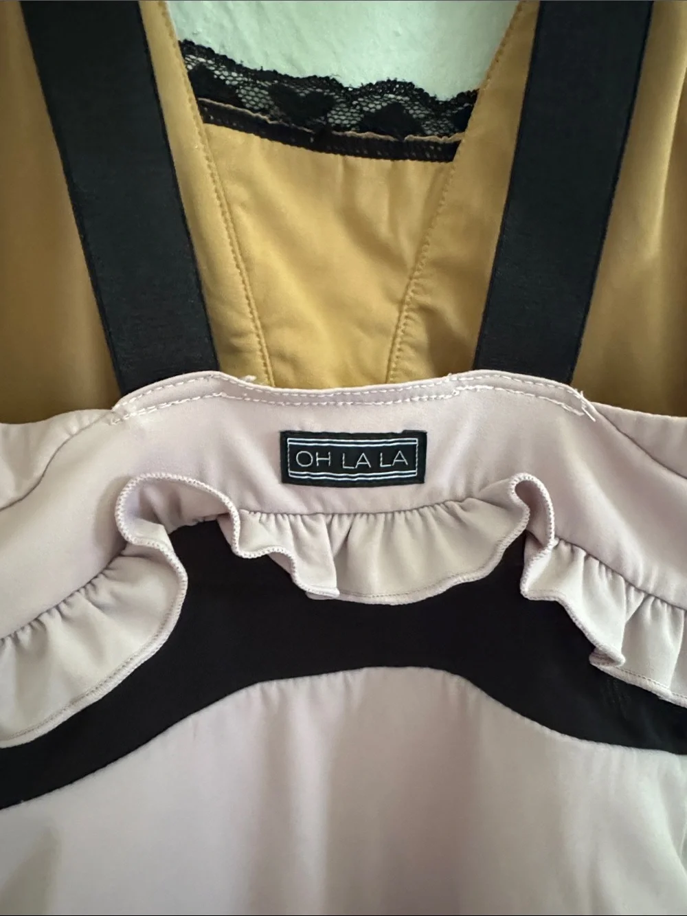 Girls LC Lilac and Black Ruffle One-Piece Dance Leotard